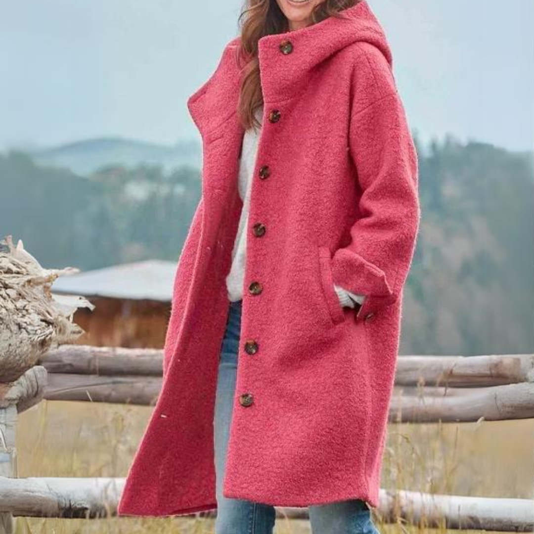 Abigail Coat | Warming Women's Coat with Pockets and Drop-Shoulder