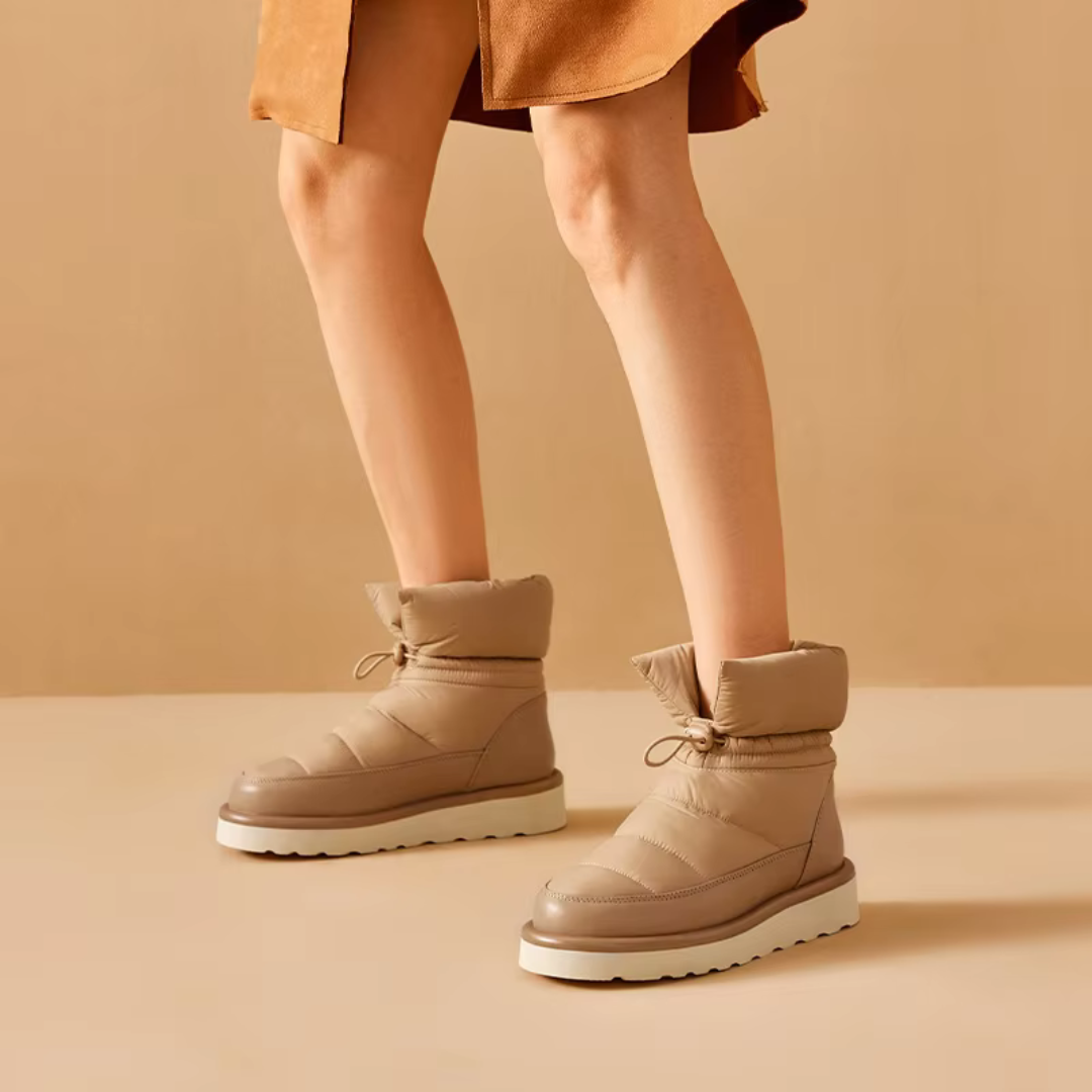 Alisa Boots | Women's Waterproof Leather Boots with Lace-Up
