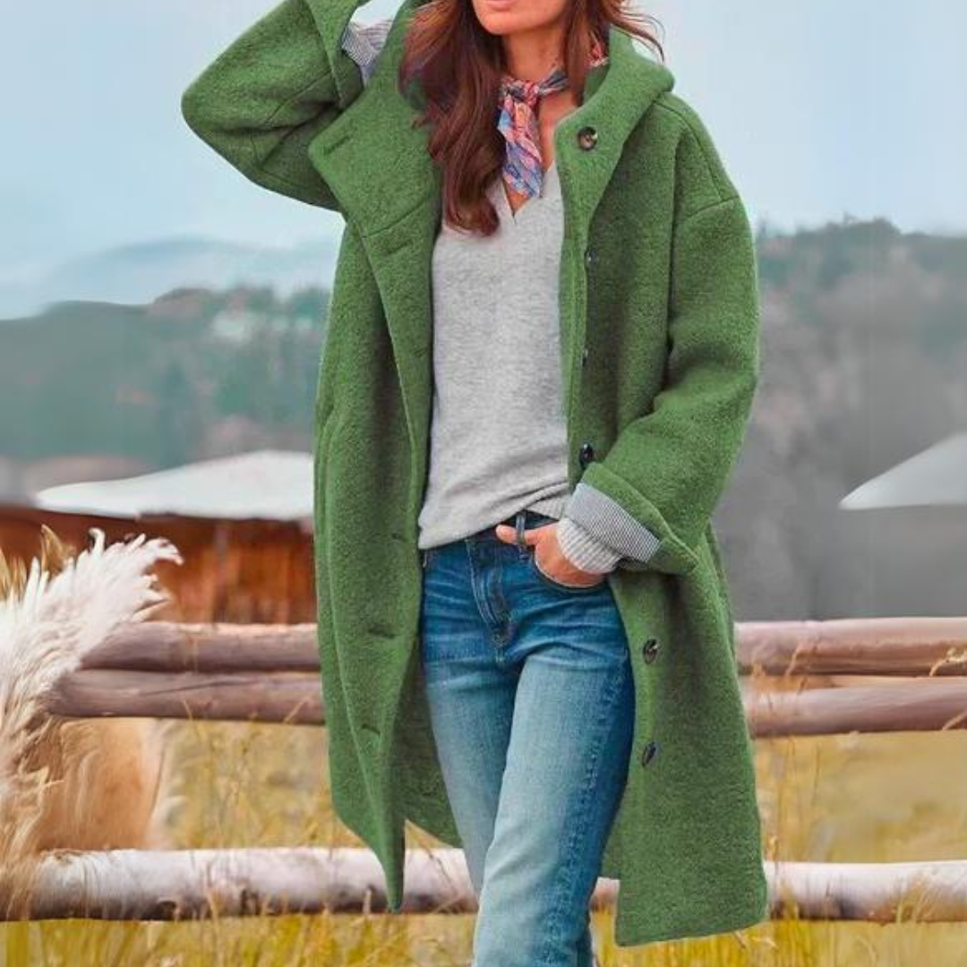 Abigail Coat | Warming Women's Coat with Pockets and Drop-Shoulder