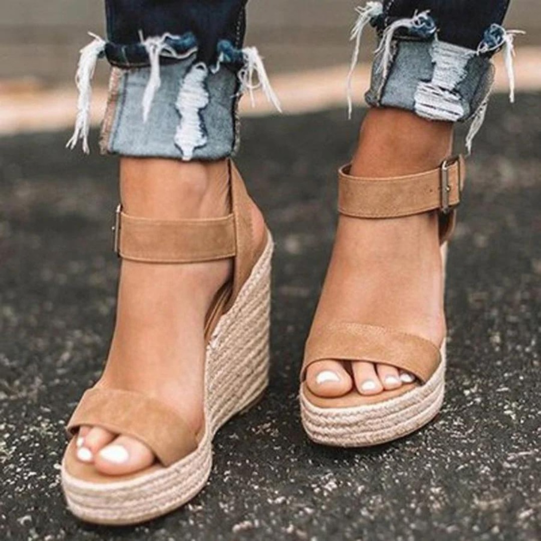 Anke Wedge Sandals | Elegant Women's Sandals with Secure Strap