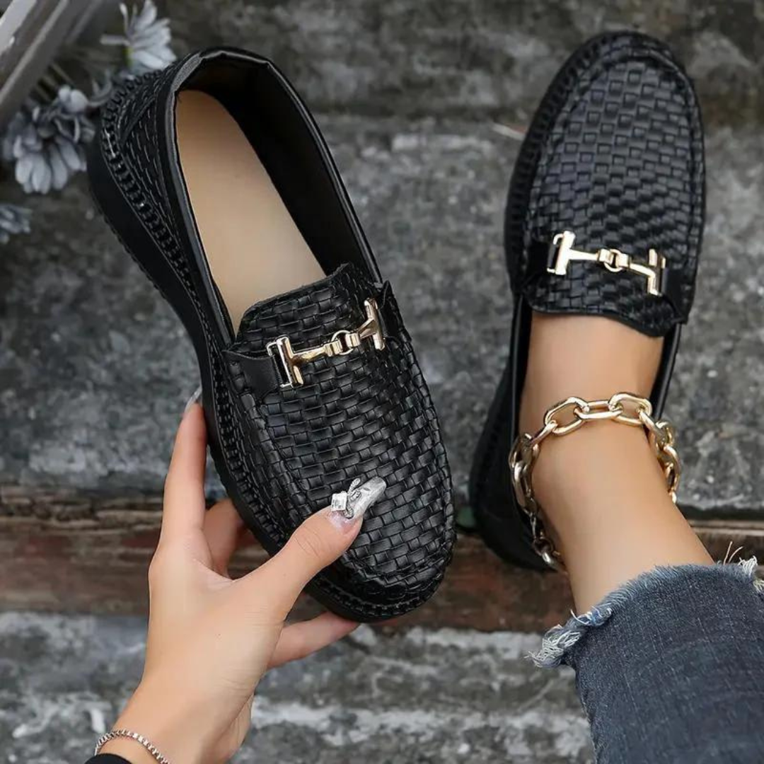 Anke Loafers | Comfortable Woven Platform Loafers for Women