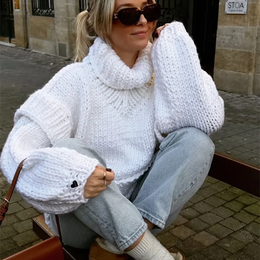 Adia Sweater | Trendy Oversized Knitted Sweater for Winter Days
