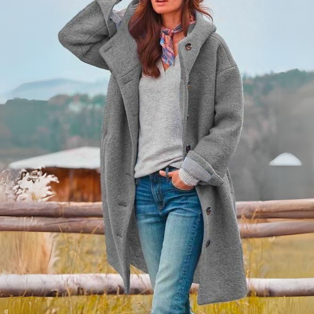 Abigail Coat | Warming Women's Coat with Pockets and Drop-Shoulder