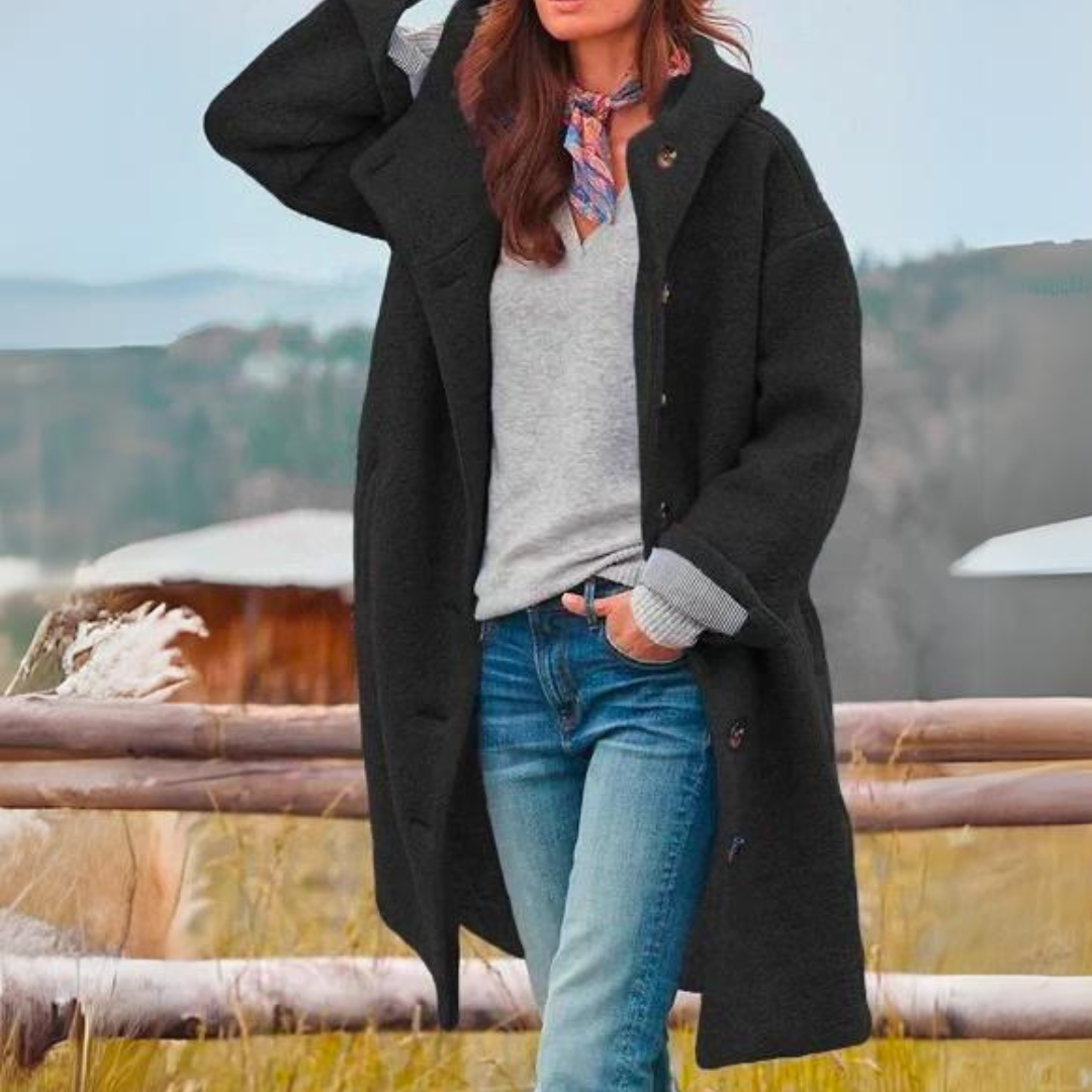 Abigail Coat | Warming Women's Coat with Pockets and Drop-Shoulder