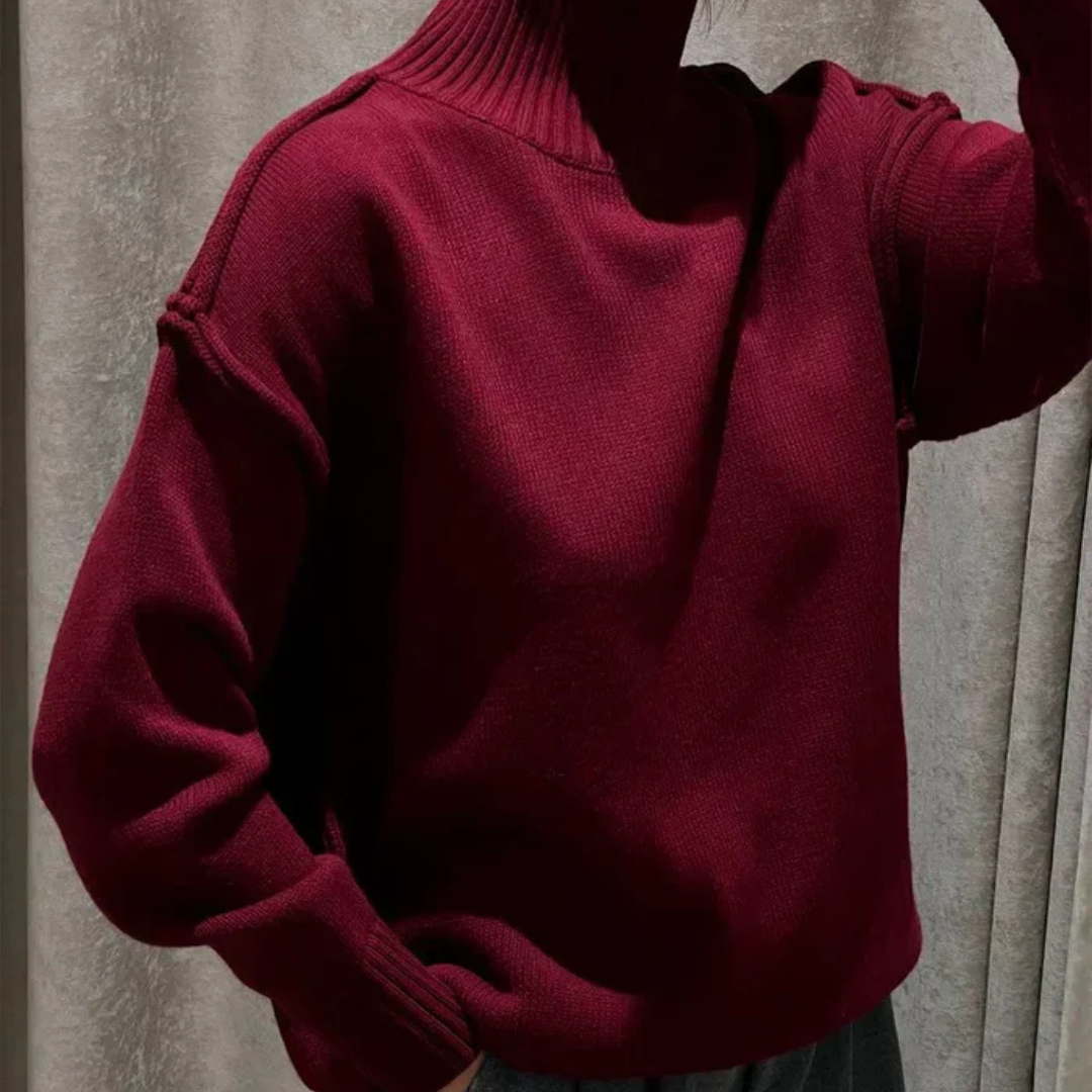 Aliah Pullover | Knit Turtleneck Sweater for Women