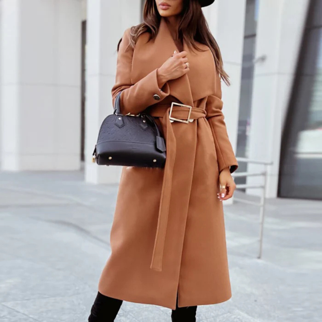 Alena Wool Coat | Elegant Women's Coat with Belt