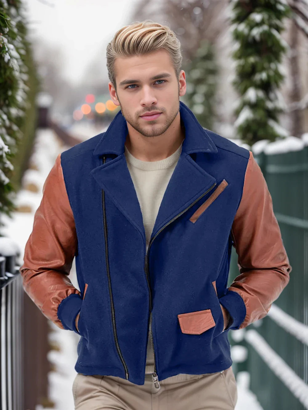 Aaron Jacket | Casual Leather Winter Jacket for Men